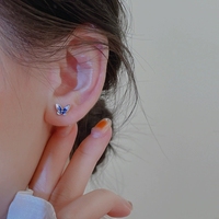 Pendientes de Plata de Ley ED97-925 con Forma de Mariposa, Delicados y Elegantes, Joyería de Alta Gama
