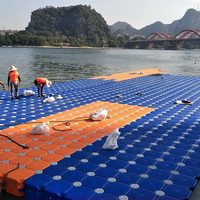 La couleur économique et pratique solide et fiable peut être personnalisée plate-forme gonflable de quai flottant