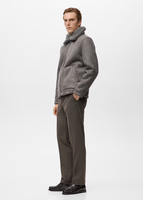 Veste matelassée unisexe pour homme avec doublure en polaire Sherpa, pull personnalisé, manteau d'hiver pour les occasions décontractées en plein air, pour une tenue chaude