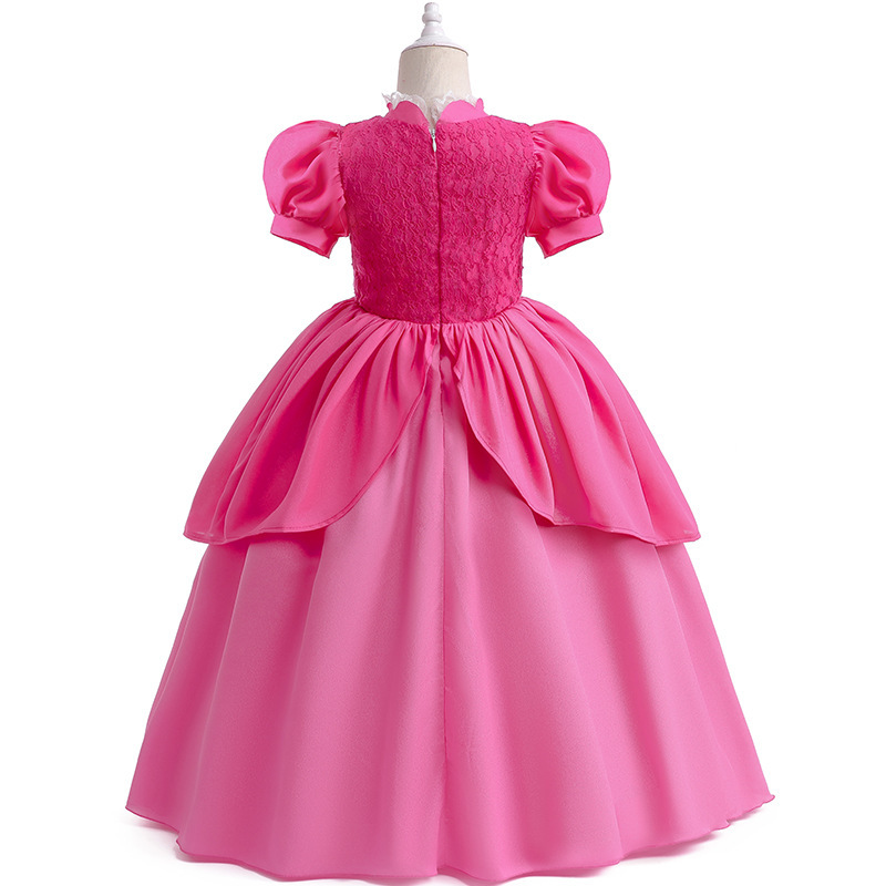 dress princess peach costume Adult Princess Peach Costume For Women Halloween Cosplay Dress