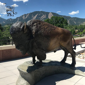 Décoration de rue personnalisée grandeur nature métal faune animaux jardin cuivre taureau Statues grande Bronze sauvage Yak Statue Sculpture - Product Image 5