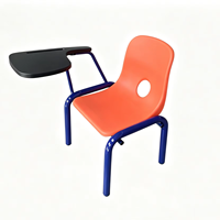 Chaise en plastique pour étudiant, idéale pour l'étude, chaises préscolaires de qualité, chaises durables pour salles de formation avec tablette d'écriture