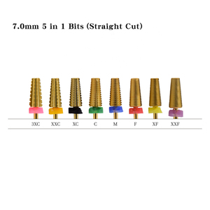 Fraise à ongles en carbure 5 en 1 de 7,0 mm à coupe droite, moteur sans balais, pour manucure professionnelle en salon - Product Image 4