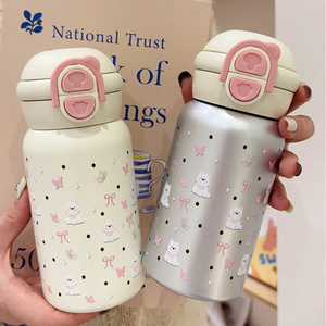 Lelyi in cartone animato carino con fiocco di cane bottiglia in acciaio inossidabile tazza Thermos cuore per ragazza creativa di alto valore - Product Image 1