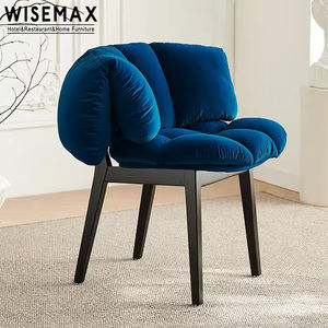 WISEMAX Mobilier de salon moderne et confortable siège moelleux en plumes Fauteuil de loisirs à pieds en bois Fauteuil d'appoint pour salon - Product Image 5