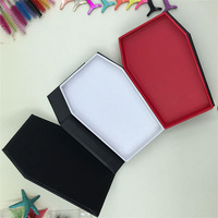 Caja de lujo personalizada para pestañas, caja de regalo para pestañas, color negro mate