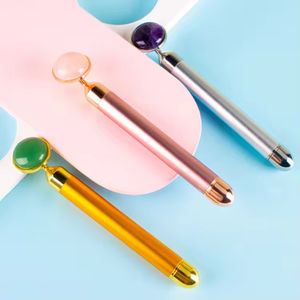 เครื่องนวดหน้าหยกไฟฟ้าแบบมือถือ ปี 2026 ทำจากอลูมิเนียมอัลลอยด์ สำหรับใบหน้า ดวงตา ผิวหนัง ช่วยยกกระชับ ลดรอยคล้ำใต้ตา พร้อมลูกกลิ้งเสริมความงาม - Product Image 2