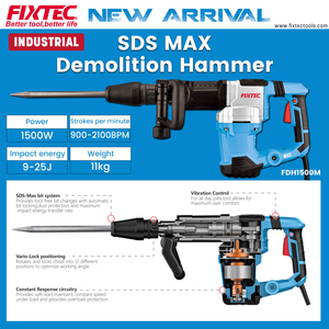 FIXTEC 110V 1500W Marteau démoliteur SDS robuste de 11 kg pour béton, modèle FDH1500M-110V, vente en gros - Product Image 4