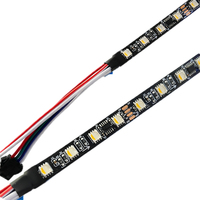 Bandes lumineuses numériques RGBW Epistar IC 2700K-5000K découpables avec contrôle par application, LED intelligentes, PCB noir