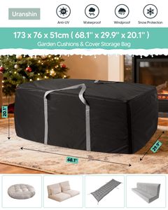 Bolsas de Almacenamiento Grandes y Resistentes de 177 Galones, Impermeables, para Exteriores, con Cierre y Asas, para Guardar Cojines de Patio - Product Image 3