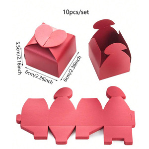Wedding Baby Shower Party bomboniera scatola regalo di caramelle rosso Glitter portaconfetto regalo di carta cioccolato <span class=keywords><strong>con</strong></span> <span class=keywords><strong>cuore</strong></span> per gli ospiti - Product Image 2