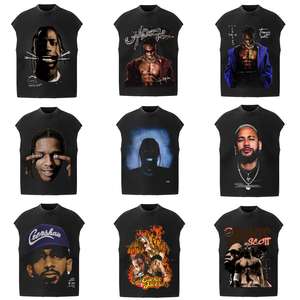 Gilet Vintage Americano <span class=keywords><strong>Cactus</strong></span> <span class=keywords><strong>Jack</strong></span> di Alta Qualità, Moda Hip Hop Streetwear, T-shirt Oversize Nera Effetto Lavaggio Acido per Uomo - Product Image 1