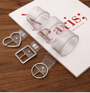 Ceintures en plastique PVC transparentes tendance et bon marché pour femmes, personnalisées en usine, avec boucle - Product Image 3