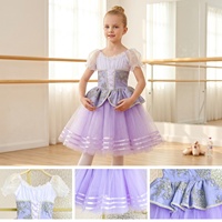 Robe de ballet romantique pour filles R0887, avec dentelle et ruban en satin, pour spectacle sur scène, récital de ballerine et compétition de danse
