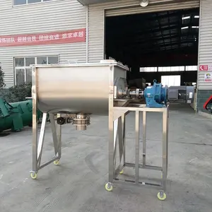 Horizontal Dry Powder Blend Full Auto New Generation Mushroom Substrate Blender Ribbon Mix Machine Powder Mixer