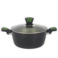 Nouveau Design ustensiles de cuisine à base d'eau à revêtement dégradé Pot à soupe en aluminium ensemble de casseroles