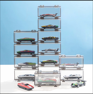 Caja de almacenamiento de modelo de coche de juguete Soporte de exhibición de escritorio de coche de aleación para niños Caja organizadora de modelo de coche de montaje transparente - Product Image 2