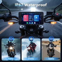 Pantalla Táctil para Motocicleta con Apple CarPlay Inalámbrico y Android Auto, Pantalla Táctil Impermeable de 4.7'' con Navegación GPS para Moto