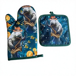Maniques de cuisine et protège-plats en <span class=keywords><strong>coton</strong></span> personnalisables par sublimation, avec options de logo et de couleur sur mesure pour la cuisine domestique - Product Image 6