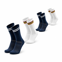 Chaussettes de cyclisme d'hiver rayées en tricot respirant légères pour VTT et vélo de route avec logo sur le revers – Commande en gros