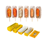 Boîte d'emballage à emporter pour hot-dogs coréens en matériaux recyclés avec impression personnalisée et fermeture magnétique, idéale pour les aliments pour bébés