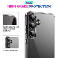 Étui pour Samsung Galaxy S34 Plus S25Edge S24 S26 Ultra S23 S22 S21 S20 FE S25 Plus Coque de téléphone fine transparente Coque arrière rigide