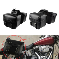 Sacoche universelle sous le siège pochette de bagage noir pour Harley Softail XL Kawasaki Yamaha Suzuki