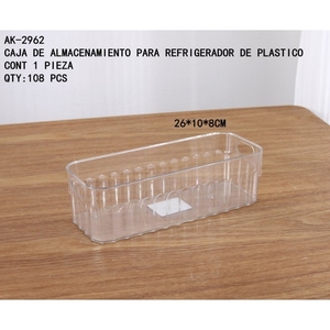 Contenitore contenitore frigorifero in plastica organizzazione cucina bidoni impilabili classico elegante - Product Image 1