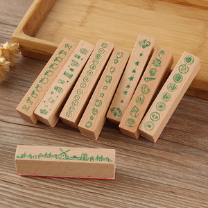 Tampons encreurs en bois pour enfants, thème <span class=keywords><strong>voyage</strong></span>, 2020 - Product Image 1