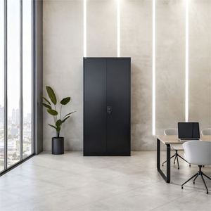 2 Swing Door Steel <b>File</b> Cabinet Metal Filing Cupboard Office Furniture - Product Image 2
