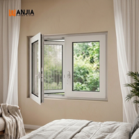 Ventana Abatible de Vinilo con Doble Acristalamiento y Mosquitera, Marco Blanco Residencial, Ventanas Abatibles de UPVC