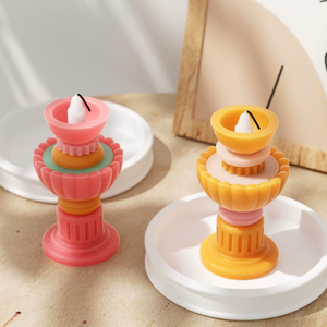 แม่พิม<span class=keywords><strong>พ</strong></span>์ซิลิโคนทำขนมถาดใส่เทียนทำจากยิปซั่มสำหรับทำขนมอบใหม่ - Product Image 1