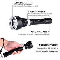 Lampe de plongée sous-marine en métal, haute puissance, imperméable, Rechargeable, ensemble de lampes de poche pour plongée sous-marine