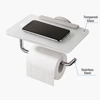 Support de papier toilette en gros, neuf, avec support de téléphone, en acier inoxydable