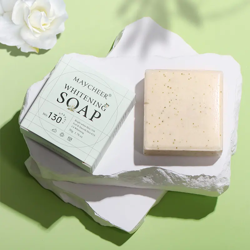 MAYCHEER Soft Skin Soap Moisturizing Deep Cleanser Beauty Skin Facial Whitening Soap Gardenia Whitening Soap