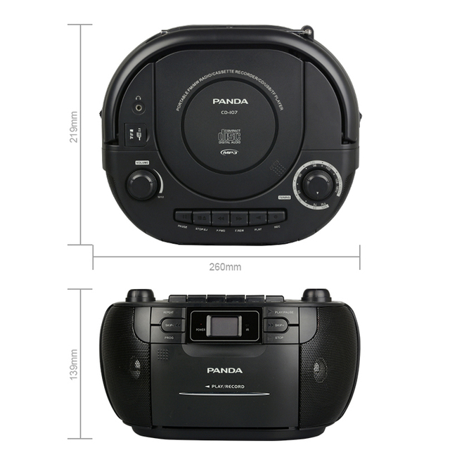 Radio Cassette Player CD Player 3-in-1 Multi Functional Device Popular Design From Factory Hui Pu Electronics