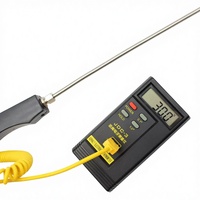 Thermomètre numérique USB avec écran LCD 0.1 ℃   -50~500 ℃   Plage de température 1 an, matériau ABS noir, OEM et ODM pris en charge
