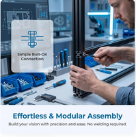 Profilés en aluminium extrudé anodisé argenté 40x40 4040, norme européenne, pour table de travail