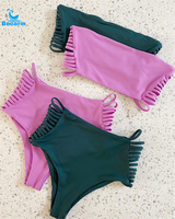 Populaire 3D Fleur Bikini Sans Bretelles Bikini À Volants String Maillots De Bain Beachwear Accessoires Personnalisés Maillot De Bain