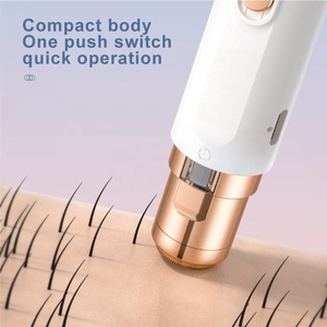 <span class=keywords><strong>Rasoir</strong></span> électrique 2 en 1 à double extrémité Épilateur indolore pour femme Tondeuse à sourcils et épilation <span class=keywords><strong>du</strong></span> visage avec lumière LED - Product Image 3