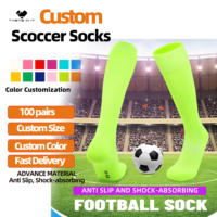 Chaussettes de sport tricotées sur mesure OEM/ODM, antidérapantes avec grip en silicone, absorbant la transpiration, pour le football, en gros