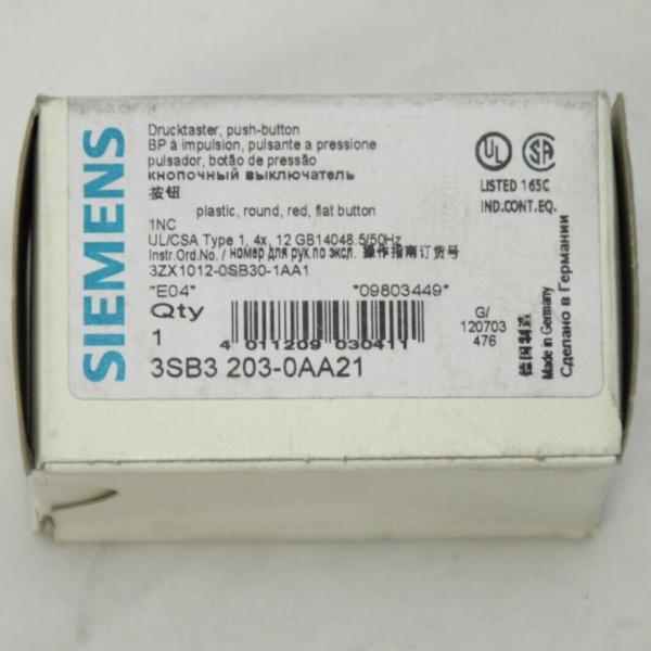 1 Brand New Original Item 1pc 3sb3203-0aa21 Push Button Switch Module Fast Delivery Plc