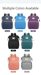 Borsa Multifunzionale Leggera <span class=keywords><strong>per</strong></span> Mamme, Lettino Pieghevole Portatile, <span class=keywords><strong>Zaino</strong></span> <span class=keywords><strong>per</strong></span> Neonati, Grande Capacità, Impermeabile, Doppia Tracolla - Product Image 3
