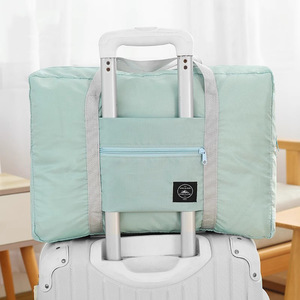 Travel Storage Bag Large Capacity Folding Clothes Organizer Rectangle Trip Use Pink Black Mint Blue - Product Image 4