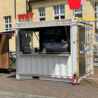 10ft Mini Pop-up En Acier Pliant Conteneur Boutique/Kiosque pour Café/Bar pour Hôtels Restaurants et Cuisine