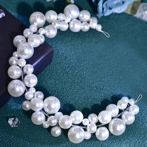 Bandeau <span class=keywords><strong>de</strong></span> diadème <span class=keywords><strong>de</strong></span> mariée fait à la main avec perles accessoires <span class=keywords><strong>de</strong></span> bijoux <span class=keywords><strong>de</strong></span> <span class=keywords><strong>cheveux</strong></span> <span class=keywords><strong>de</strong></span> <span class=keywords><strong>mariage</strong></span> pour femmes <span class=keywords><strong>coupe</strong></span> <span class=keywords><strong>de</strong></span> <span class=keywords><strong>cheveux</strong></span> Simple et à la mode pour les femmes HP810 - Product Image 4