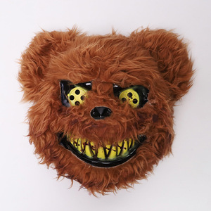 Copricapo realistico in PVC EVA Bear LED insanguinato peluche coniglietto fantasma Festival Performance maschera Horror per occasioni di compleanno - Product Image 6