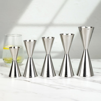 Jigger à cocktail professionnel multi-tailles en acier inoxydable 304, compatible lave-vaisselle, sans soudure, Mr.Slim, double doseur avec échelle gravée à l'intérieur