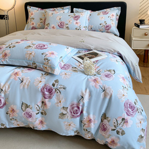 Tùy chỉnh chất lượng bông 4in1 bộ đồ giường thiết lập chất lượng <span class=keywords><strong>Comforter</strong></span> thương hiệu Chúng tôi chuyên làm tùy chỉnh Khăn trải giường thiết lập - Product Image 6