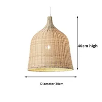 Lustre créatif japonais à tête unique de style Wabi Sabi Lustre en rotin fait à la main avec LED pour entrée de chambre d'hôtel de restaurant